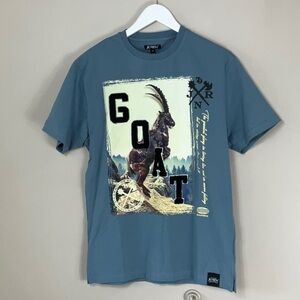Juren Goat Tee denim blue